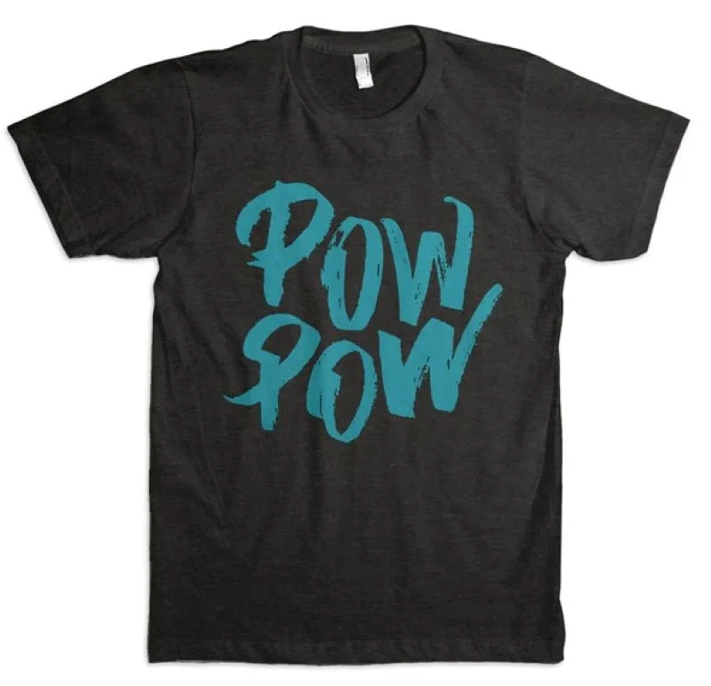 Men’s short-sleeve hazel tops-'Dale Brisby' Pow Pow Tee - Black