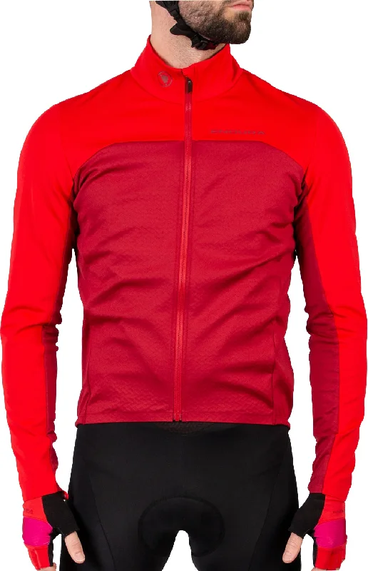 Men’s short-sleeve vale polos-Endura FS260 Pro Roubaix Long Sleeve Cycling Jersey - Red