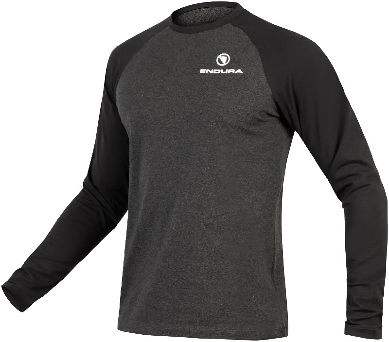 Men’s short-sleeve clad shirts-Endura One Clan Raglan Long Sleeve Mens Cycling Jersey - Grey