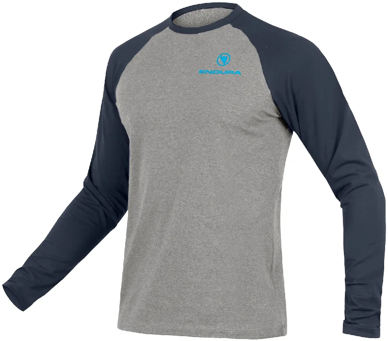 Men’s short-sleeve glint shirts-Endura One Clan Raglan Long Sleeve Mens Cycling Jersey - Grey