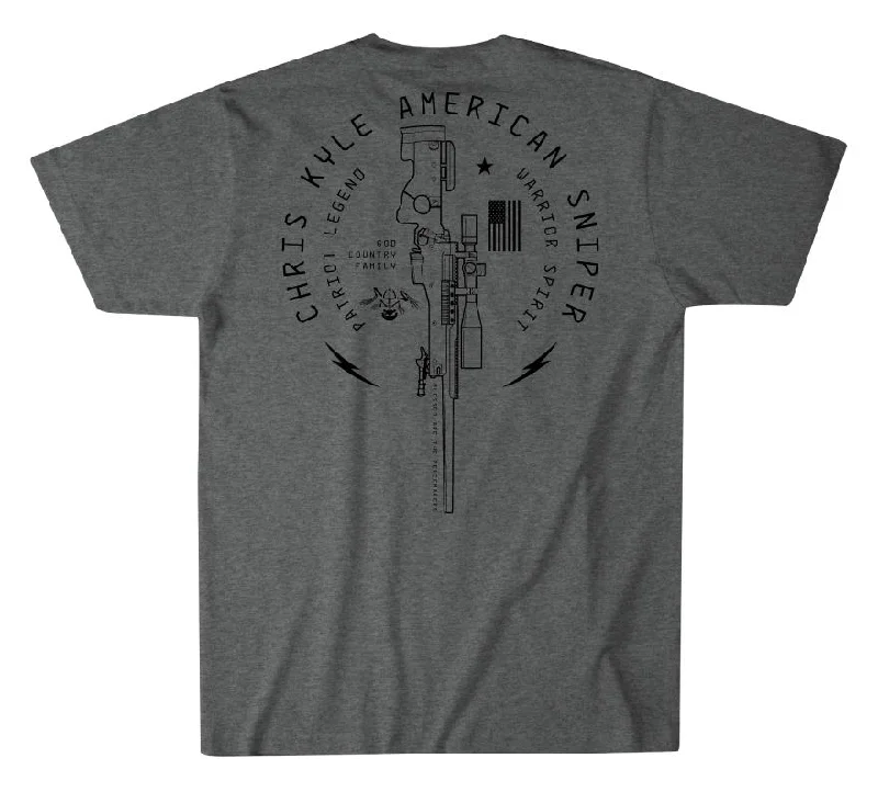 Men’s short-sleeve wren polos-'Howitzer' Men's Chris Kyle Spirit Short Sleeve Tee - Graphite Heather