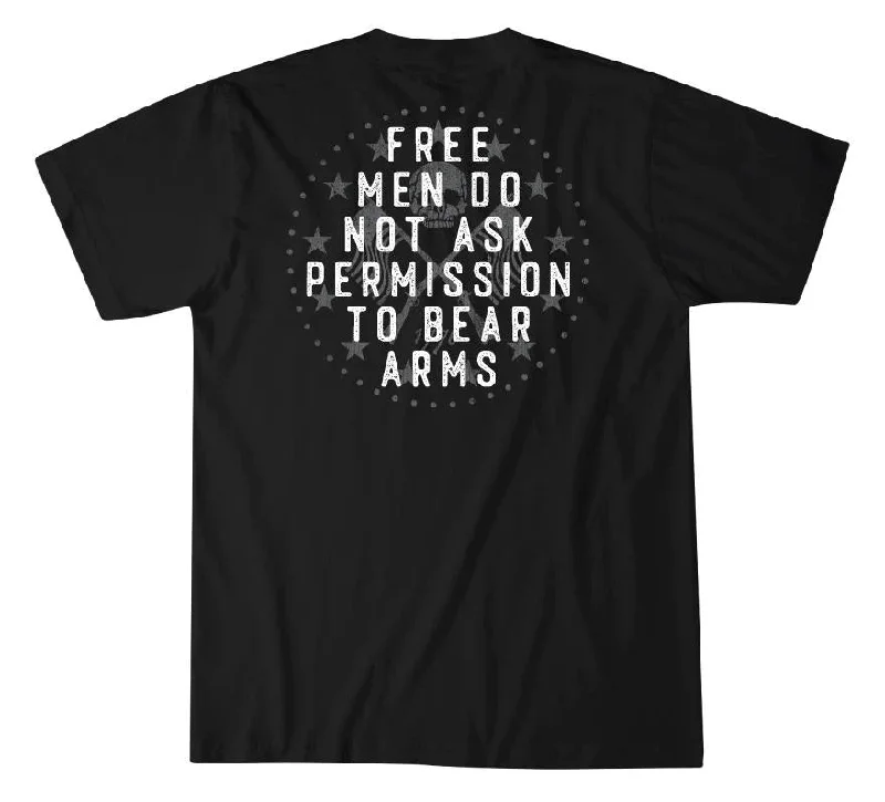 Men’s short-sleeve quill tops-'Howitzer' Men's Permission Short Sleeve Tee - Black