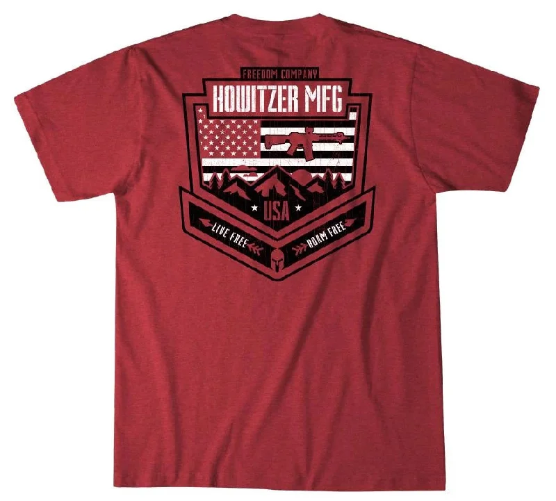 Men’s short-sleeve zephyr tees-'Howitzer' Men's Roam Free Short Sleeve Tee - Red Heather