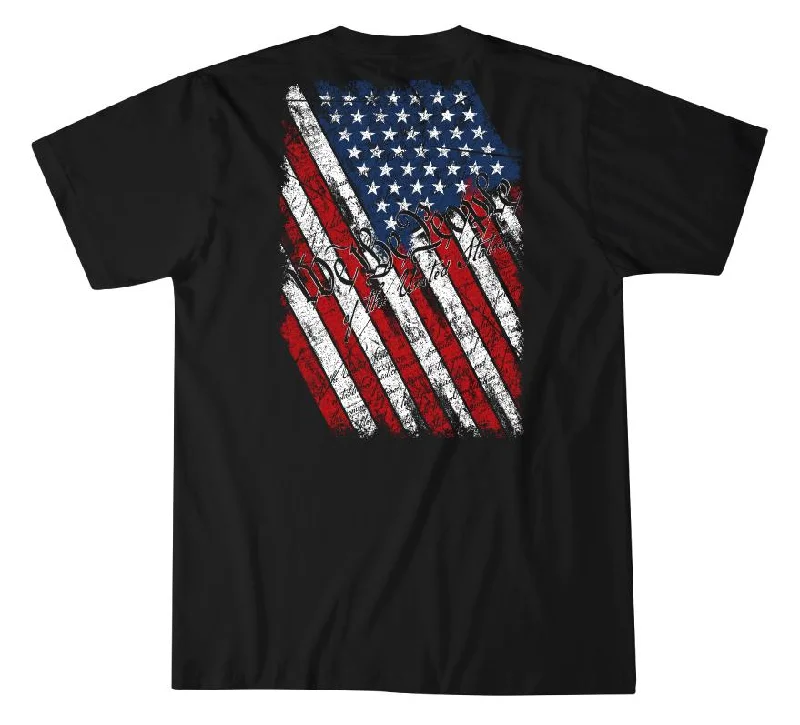 Men’s short-sleeve tawny shirts-'Howitzer' Men's We The Flag Short Sleeve Tee - Black