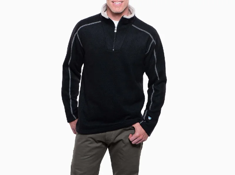 Men’s short-sleeve vent tops-'Kuhl' Men's Europa™ 1/4 Zip Sweater - Black