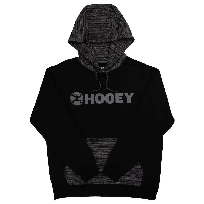 Men’s short-sleeve eider tees-'Hooey' Men's "Lock-Up" Hoody - Black / Grey