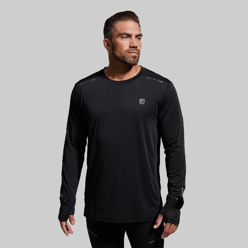 Men’s short-sleeve opal shirts-Men's Endurance Long Sleeve Shirt (Black)