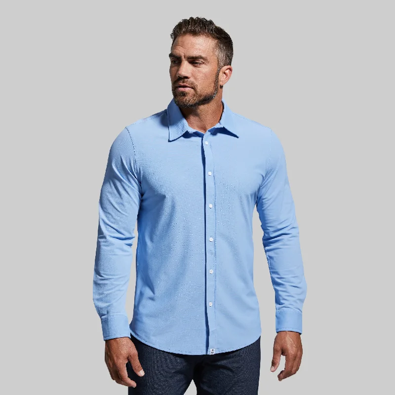 Men’s short-sleeve hazel tops-Network Long Sleeve (Sky)