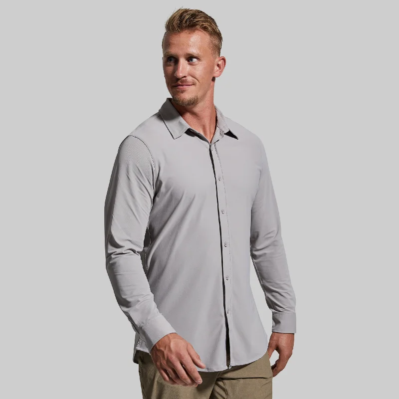 Men’s short-sleeve lark tops-Network Long Sleeve (Stone)