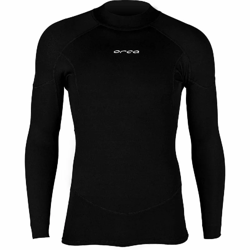 Men’s short-sleeve mote shirts-Orca Neoprene Long Sleeve Mens Base Layer Top - Black