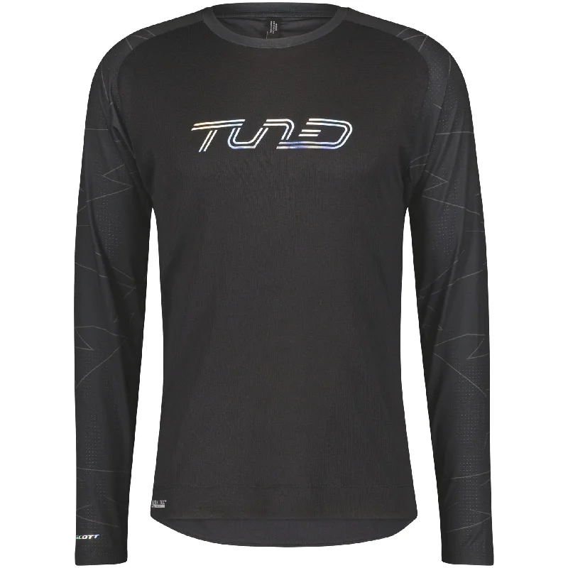 Men’s short-sleeve idle shirts-Scott Trail Tuned Long Sleeve Mens Cycling Jersey - Black