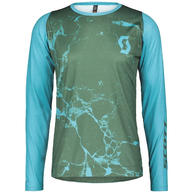 Men’s short-sleeve cairn tees-Scott Trail Vertic Long Sleeve Mens Cycling Jersey - Blue