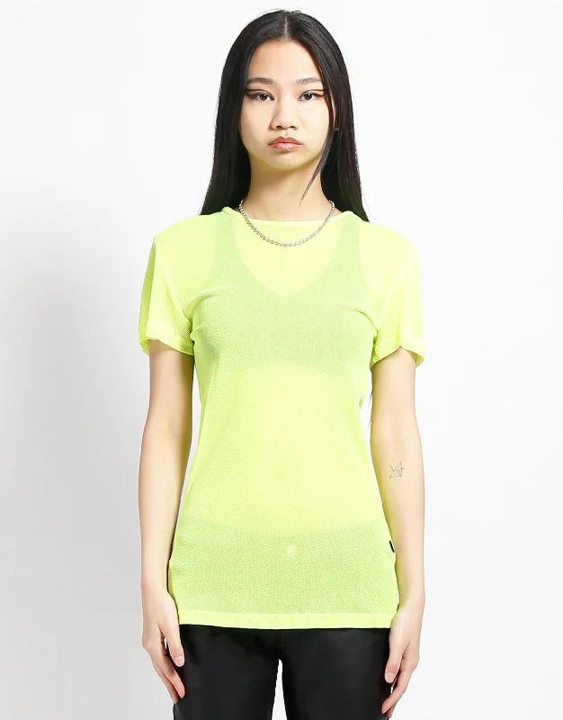 Men’s short-sleeve idle shirts-SHORT SLEEVE FISHNET LIME