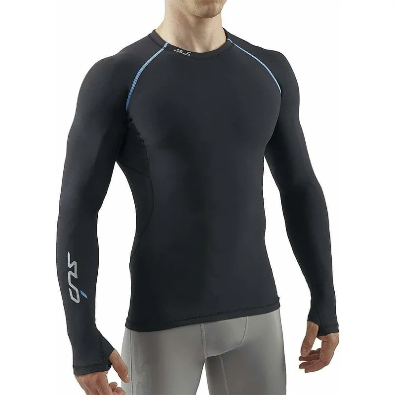 Men’s short-sleeve vent polos-Sub Sports Cold Freeze Long Sleeve Mens Compression Top - Black