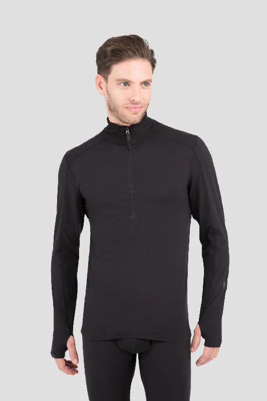 Men’s short-sleeve xylem shirts-'Terramar' Men's 2.0 Thermolator® Performance Half Zip - Black