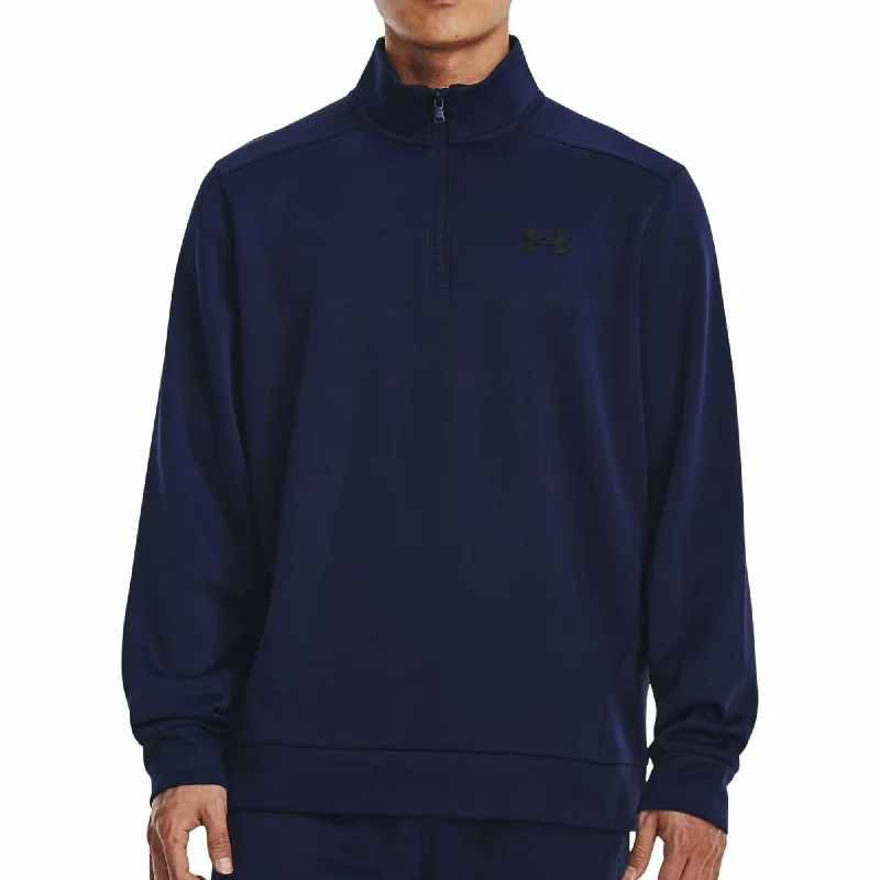 Men’s short-sleeve urn tees-Under Armour Fleece Half Zip Long Sleeve Mens Training Top - Navy