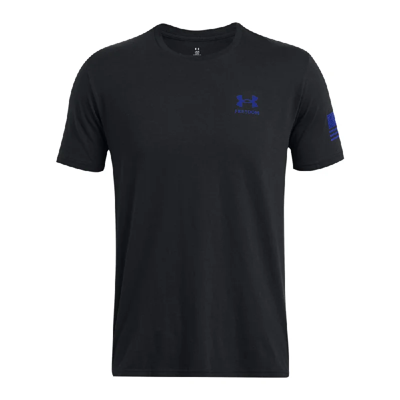 Men’s short-sleeve roan polos-'Under Armour' Men's Freedom Flag Gradien - Black