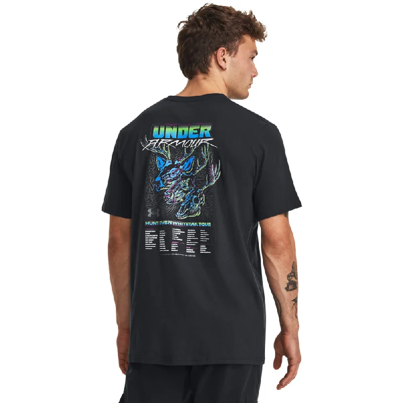 Men’s short-sleeve vale polos-'Under Armour' Men's Hunt Whitetail Tour T-Shirt - Black