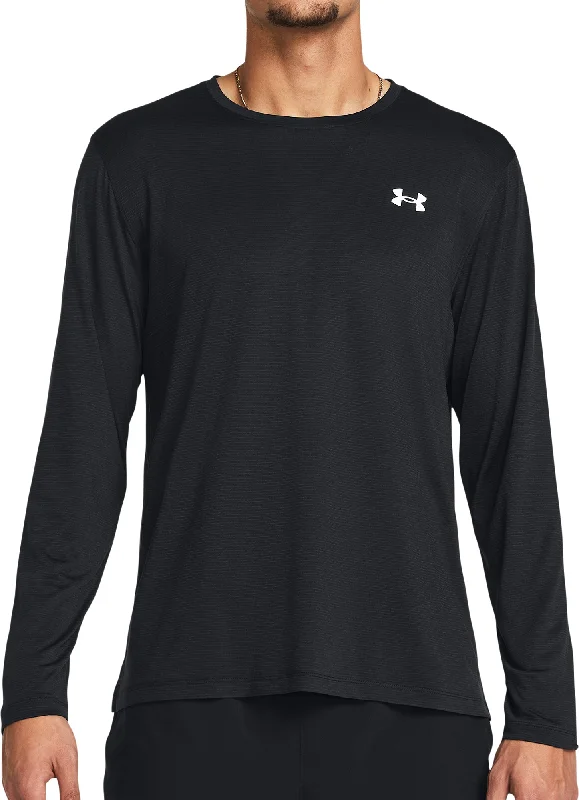 Men’s short-sleeve mire tops-Under Armour Launch Long Sleeve Mens Running Top - Black