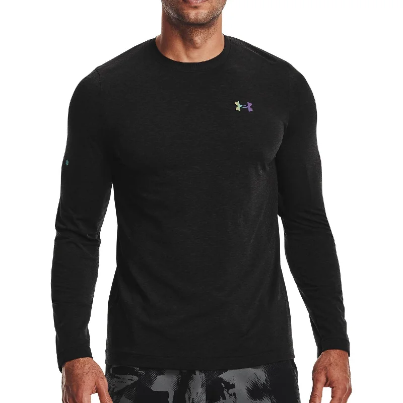 Men’s short-sleeve eider tees-Under Armour Rush Seamless Long Sleeve Mens Training Top - Black