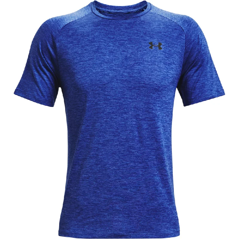 Men’s short-sleeve purl polos-'Under Armour' Men's Tech 2.0 Tee - Starlight / Black