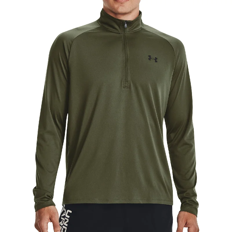 Men’s short-sleeve urn tees-Under Armour Tech Half Zip Long Sleeve Mens Training Top - Green