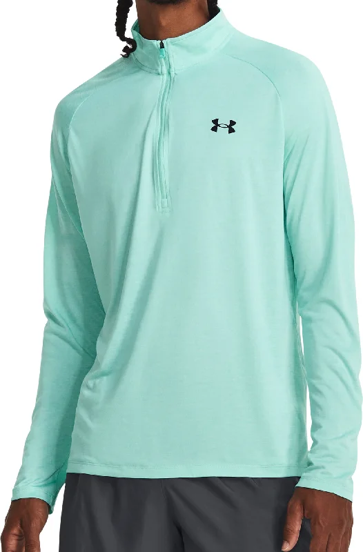 Men’s short-sleeve etch tees-Under Armour Tech Half Zip Long Sleeve Mens Training Top - Green