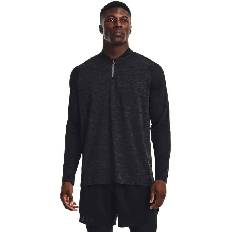 Men’s short-sleeve lilt tops-'Under Armour' Men's Tech™ 2.0 1/4 Zip - Black / Pitch Gray