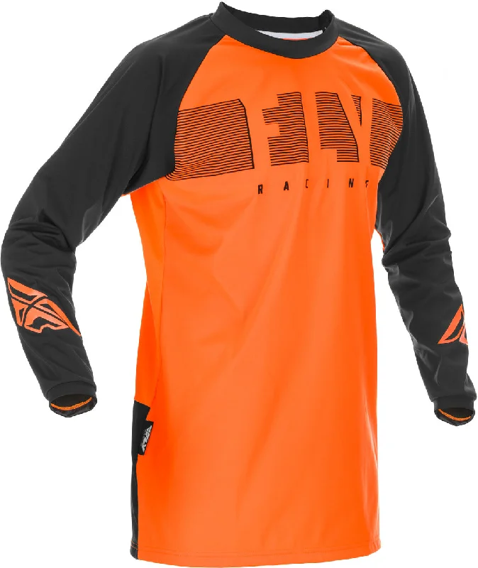 Men’s short-sleeve wisp tees-'Fly Racing' Men's Windproof Jersey - Orange / Black