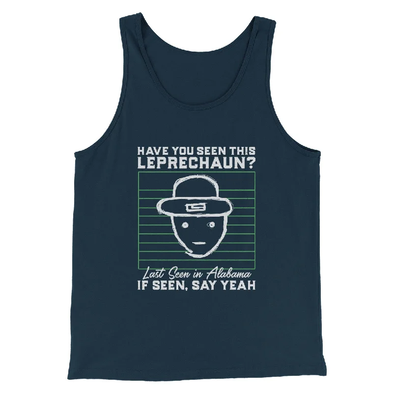 Men’s short-sleeve eider tees-Alabama Leprechaun Amateur Sketch Men/Unisex Tank Top