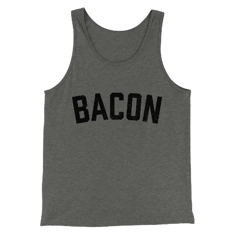 Men’s short-sleeve dapple tops-Bacon Men/Unisex Tank Top