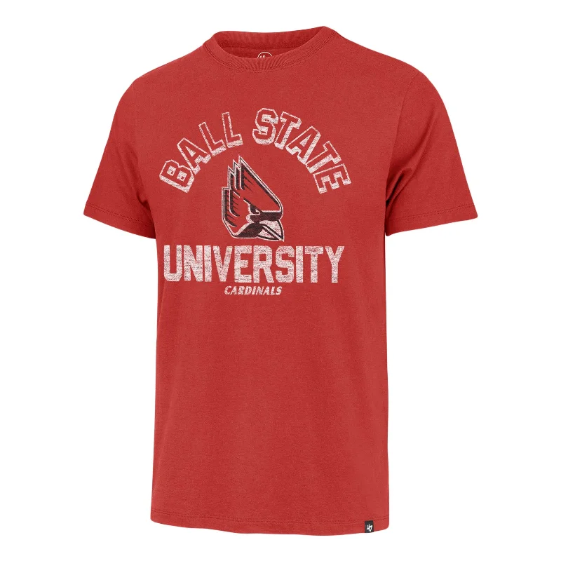 Men’s short-sleeve silt shirts-BALL STATE CARDINALS RETROGRADE '47 FRANKLIN TEE