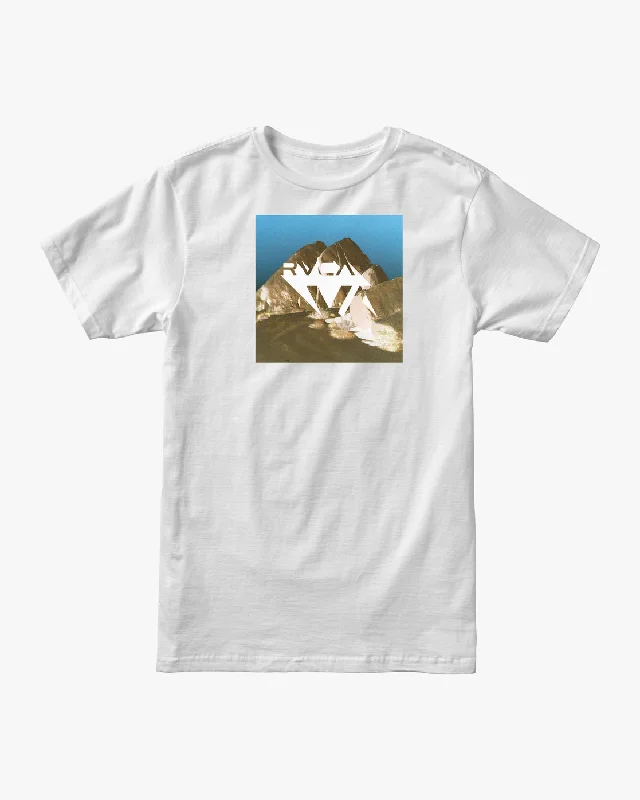 Men’s short-sleeve drake shirts-Bedrock Tee - White