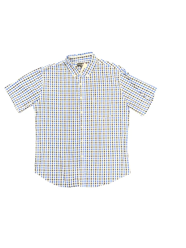 Men’s short-sleeve glint shirts-Beverly Hills Polo Club Men's Shirt Plaid XL