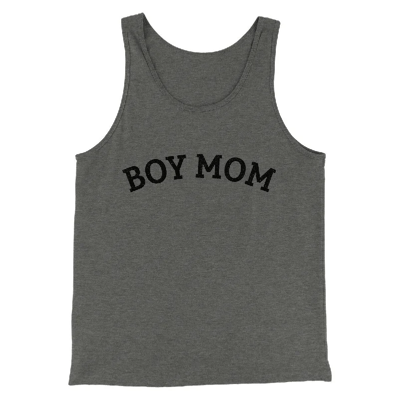 Men’s short-sleeve xylem shirts-Boy Mom Men/Unisex Tank Top