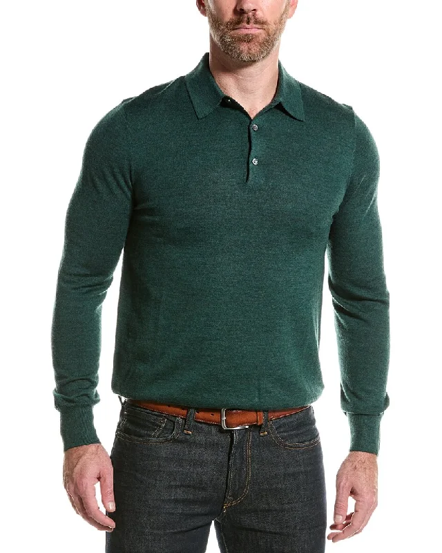 Men’s short-sleeve basalt tees-Brooks Brothers Wool Polo Sweater