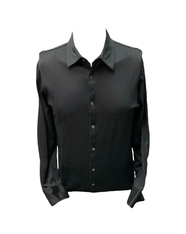 Men's formal micro-helix shirts-Calvin Klein Men's Knit Shirt Black M