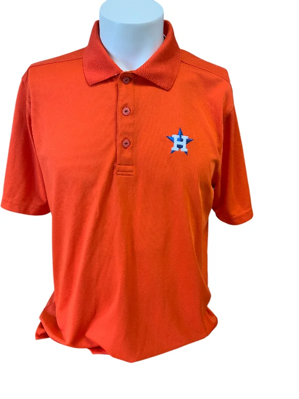 Men’s short-sleeve riven tees-CBuk Men's Astros Polo Orange L