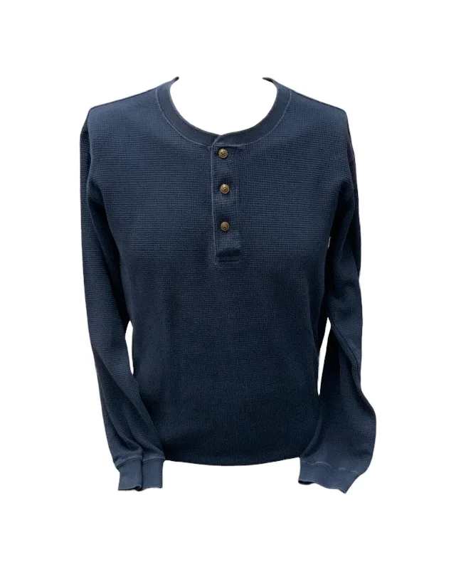 Men's trendy hook-front shirts-Club Room Men's Shirt Navy M