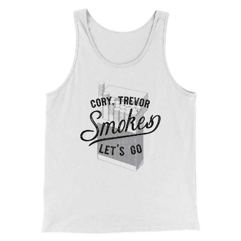 Men’s short-sleeve oriole polos-Cory, Trevor, Smokes, Let's Go Men/Unisex Tank Top