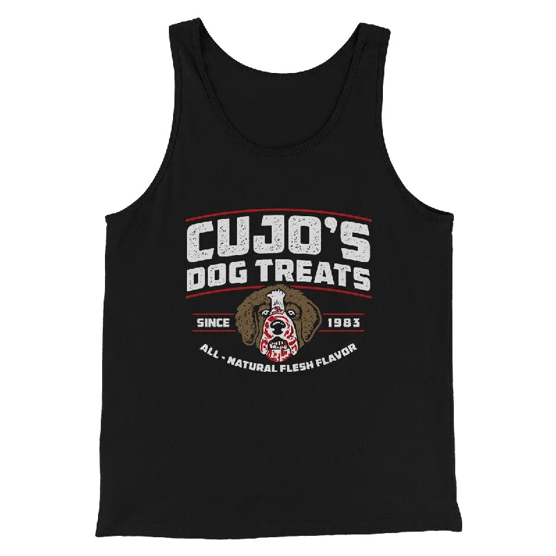 Men’s short-sleeve drake shirts-Cujo's Dog Treats Funny Movie Men/Unisex Tank Top