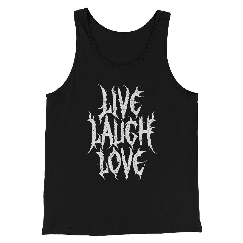 Men’s short-sleeve tawny shirts-Death Metal Live Laugh Love Funny Men/Unisex Tank Top