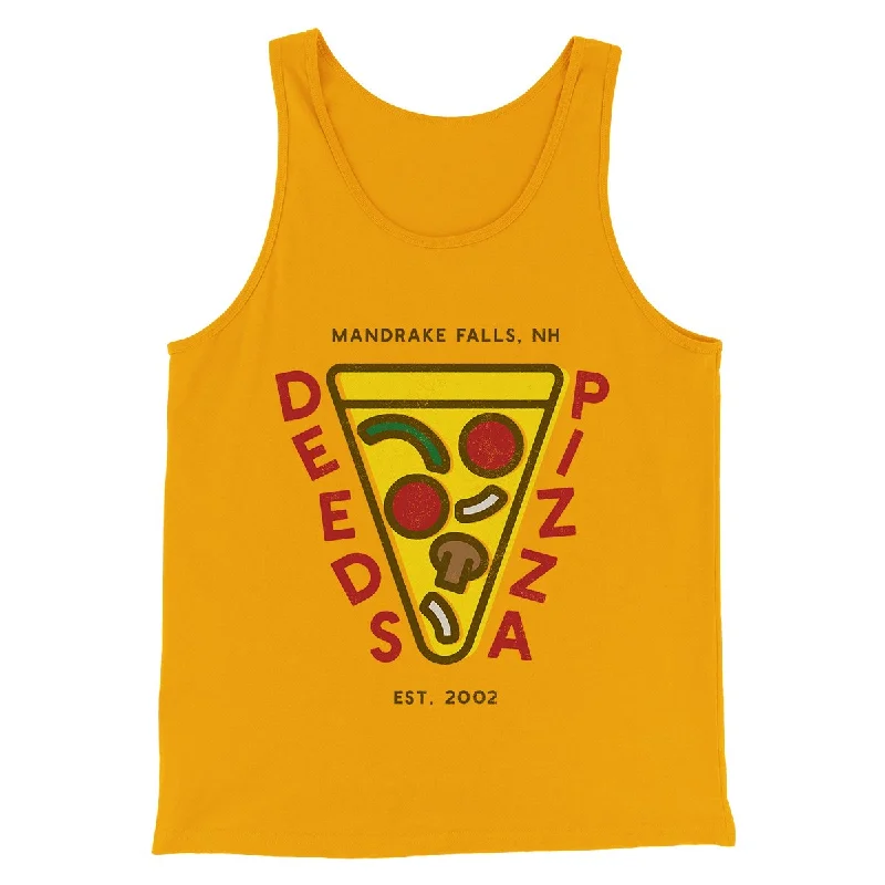 Men’s short-sleeve wisp tees-Deeds Pizza Funny Movie Men/Unisex Tank Top