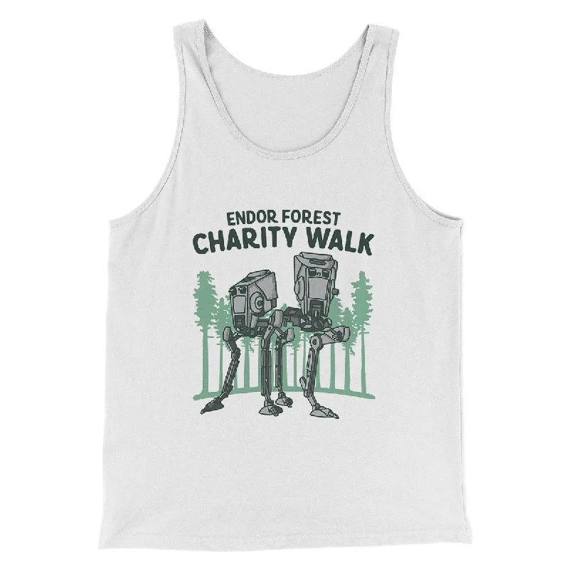 Men’s short-sleeve amber shirts-Endor Forest Charity Walk Funny Movie Men/Unisex Tank Top