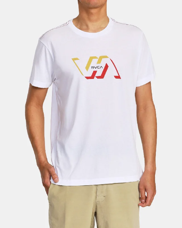 Men’s short-sleeve xylem shirts-Facets Tee - White