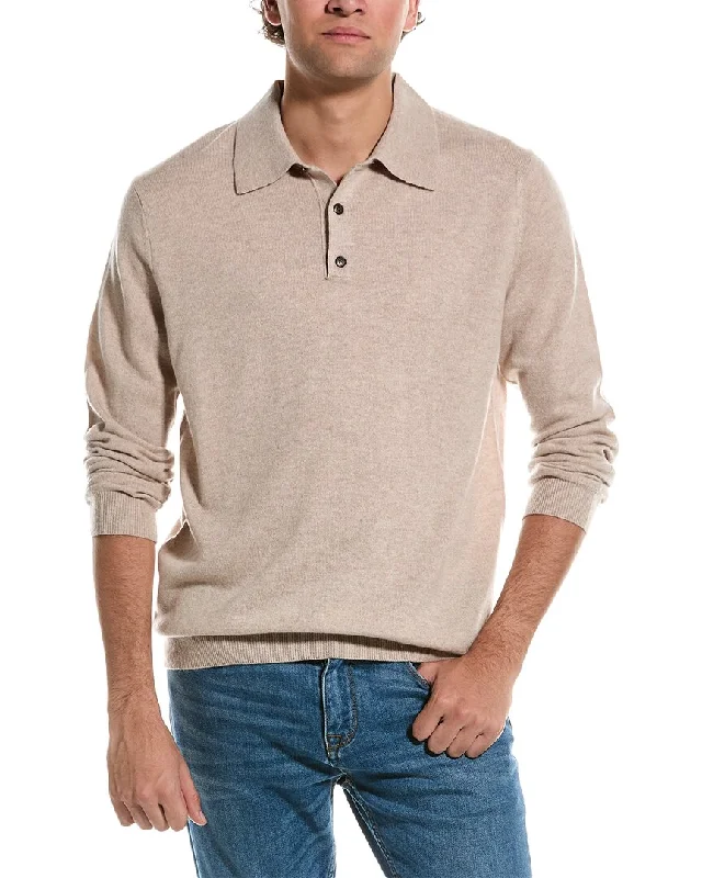 Men’s short-sleeve zinc polos-Forte Polo Cashmere Sweater