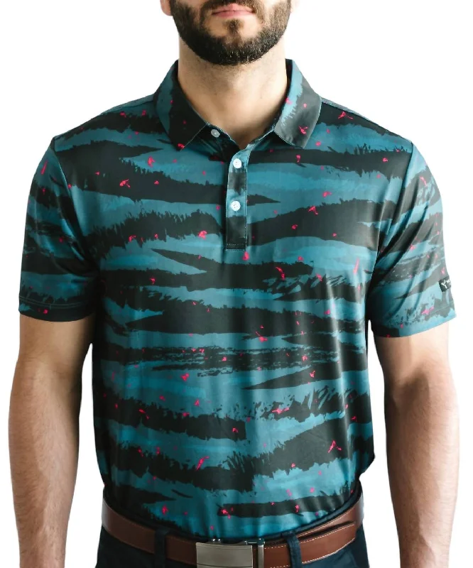 Men’s short-sleeve purl polos-Golf Polo In Tiger Camo