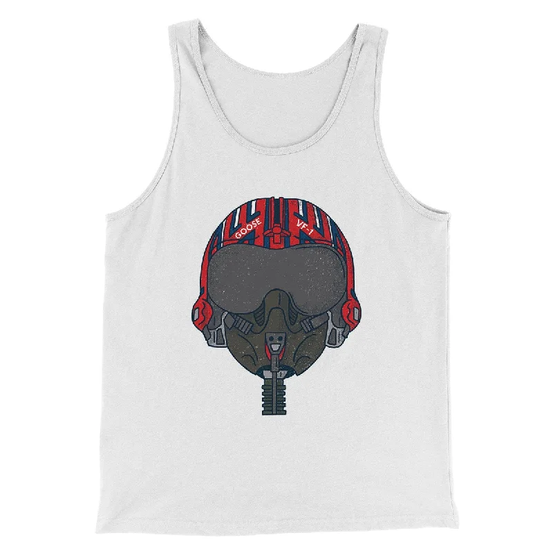 Men’s short-sleeve jinx tops-Goose Helmet Funny Movie Men/Unisex Tank Top