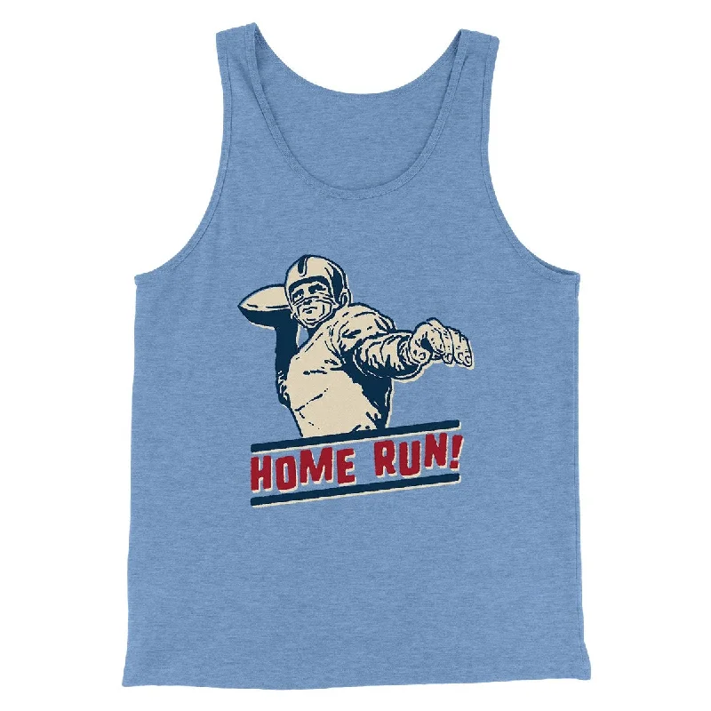 Men’s short-sleeve yore shirts-Home Run! Funny Men/Unisex Tank Top