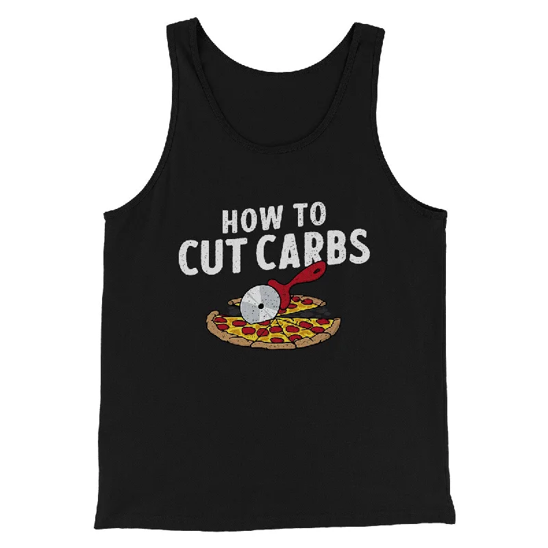 Men’s short-sleeve verge tees-How To Cut Carbs (Pizza) Men/Unisex Tank Top